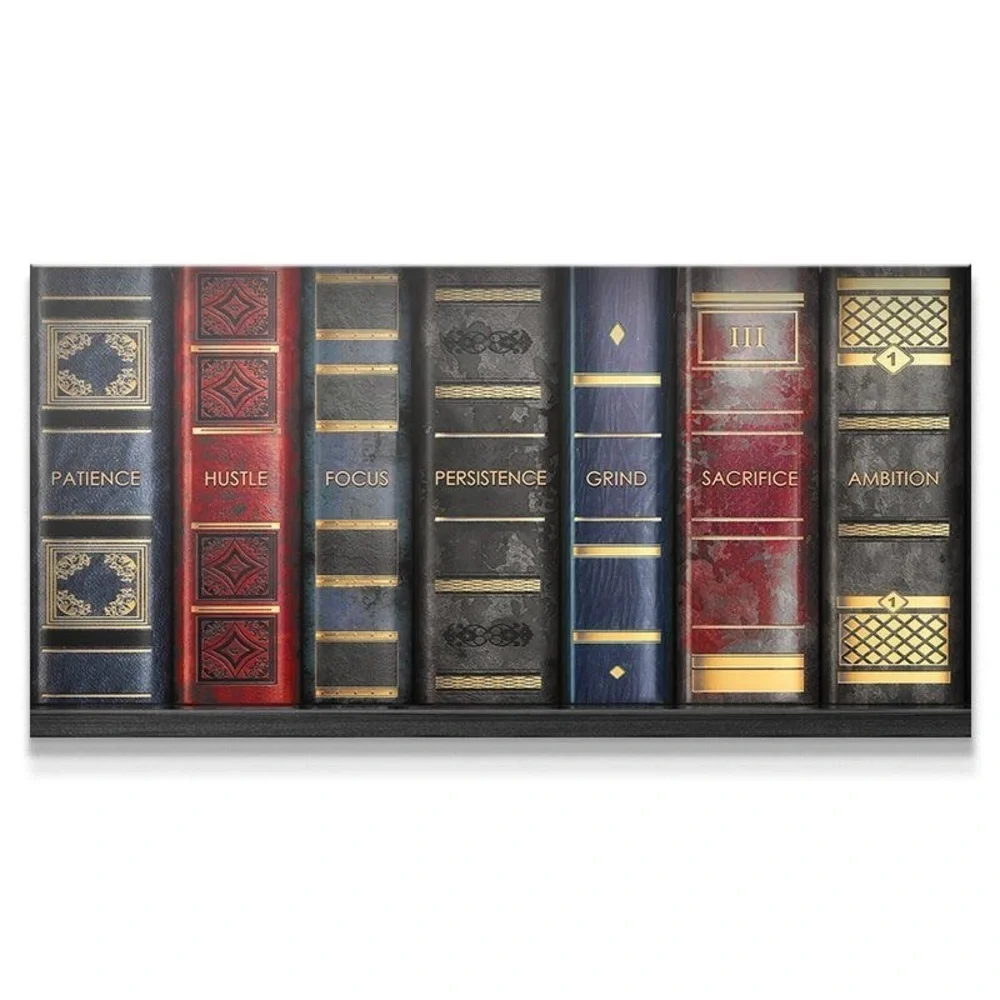 Motivational Book Shelf To Success wall decor